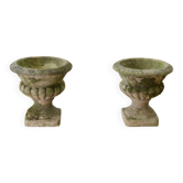 Pair of Medici vases in reconstituted stone, 20th century