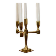 Vintage Candelabra with Four Arms in Swedish Brass from Gusum