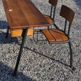 Double school desk, 50s/60s