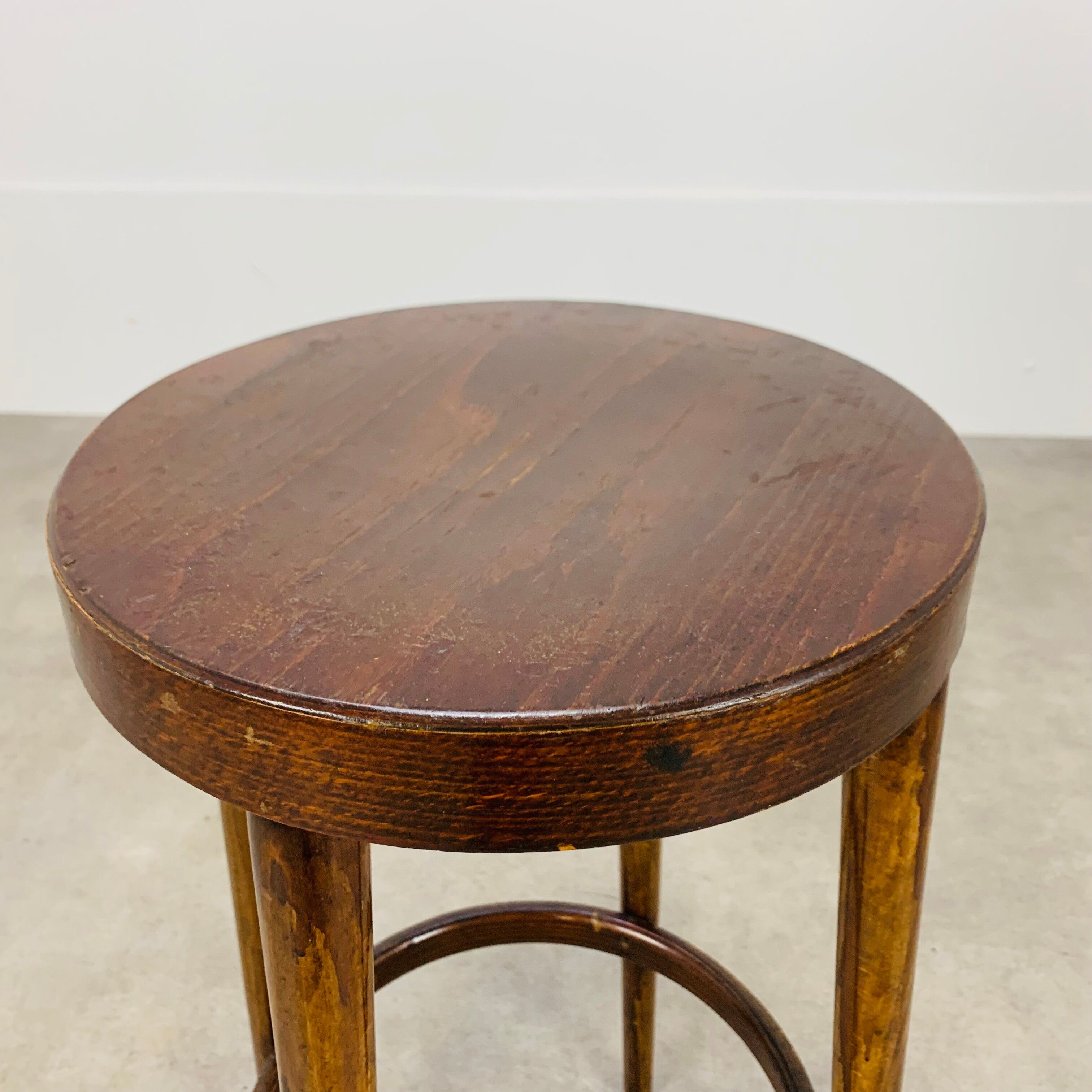 Tabouret de bar Baumann années 60 bois