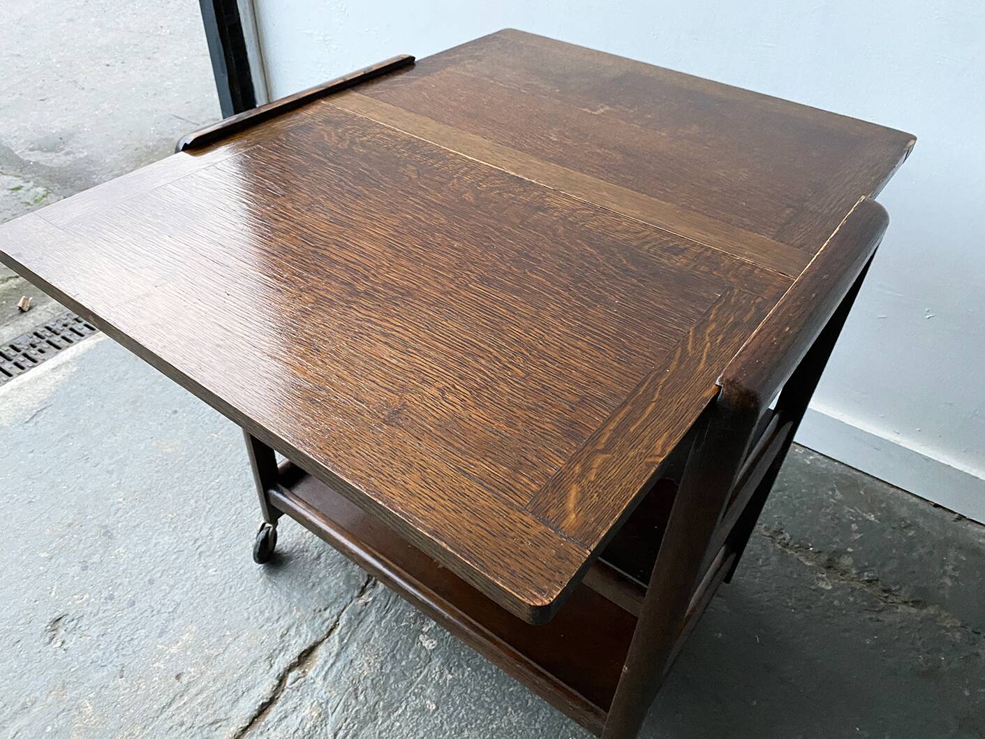 Desserte extensible ou table d'appoint Art Déco vintage des années 1930