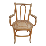 Michael Thonet armchair in curved wood and canework 1930
