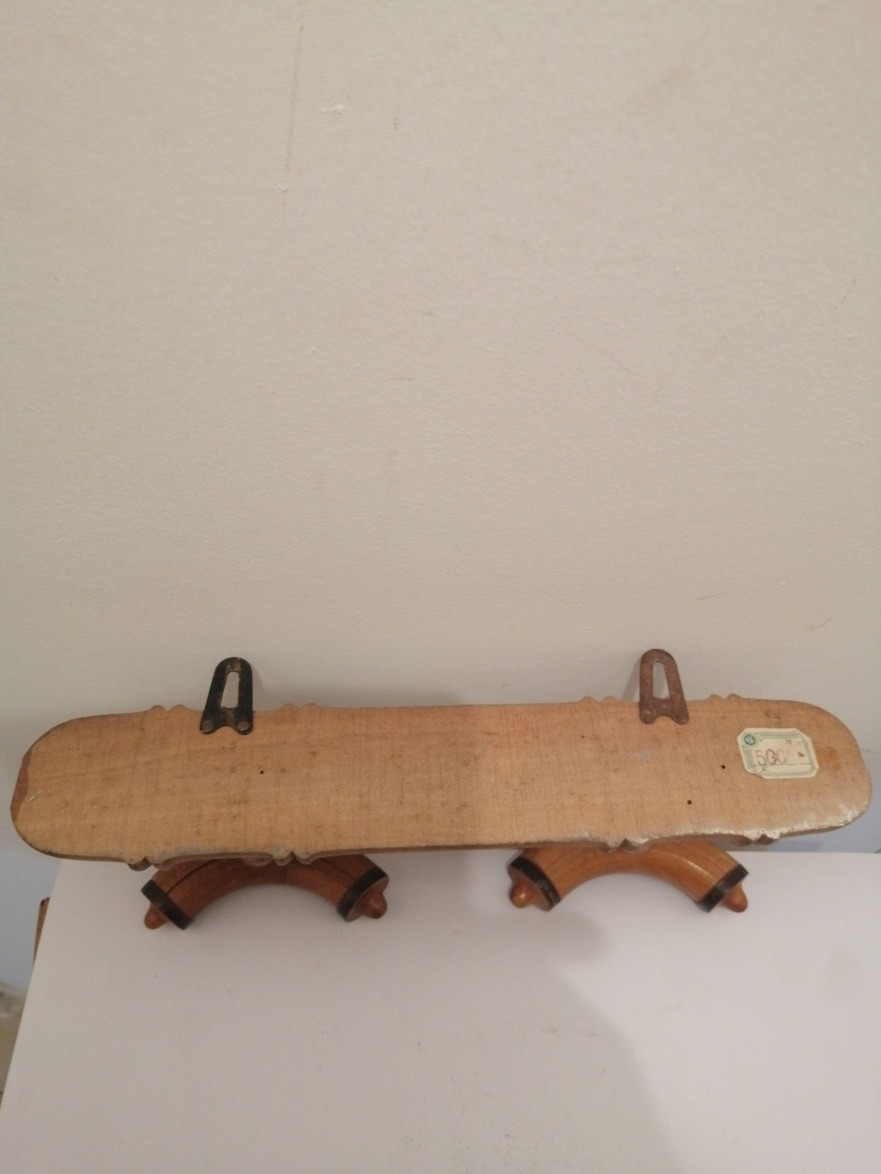 Varnished bamboo coat rack
