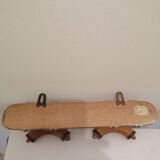 Varnished bamboo coat rack