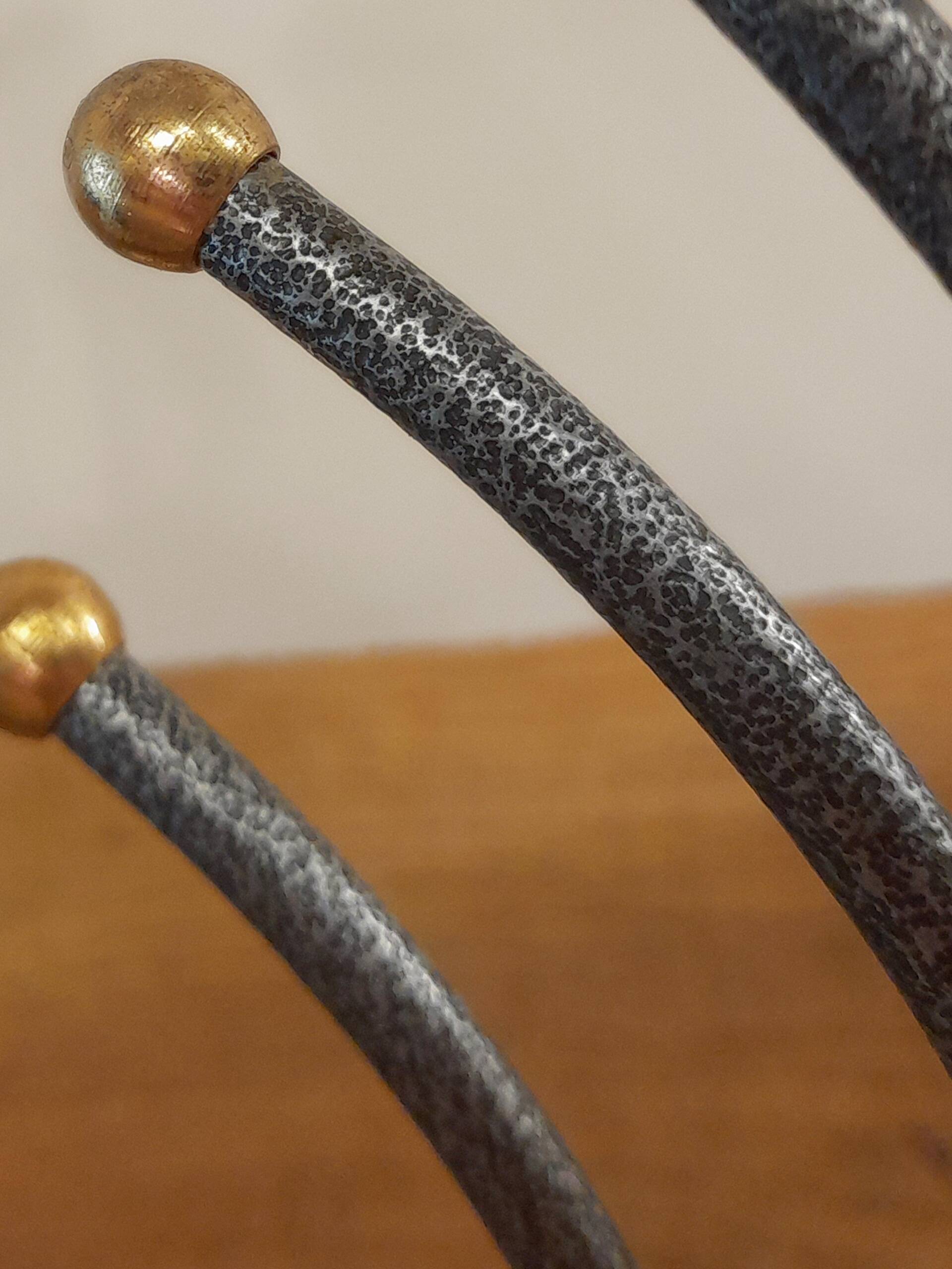 Menorah Hanoukia gold and silver plated, made in Israel by Karshi, 1970