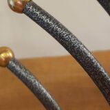 Menorah Hanoukia gold and silver plated, made in Israel by Karshi, 1970