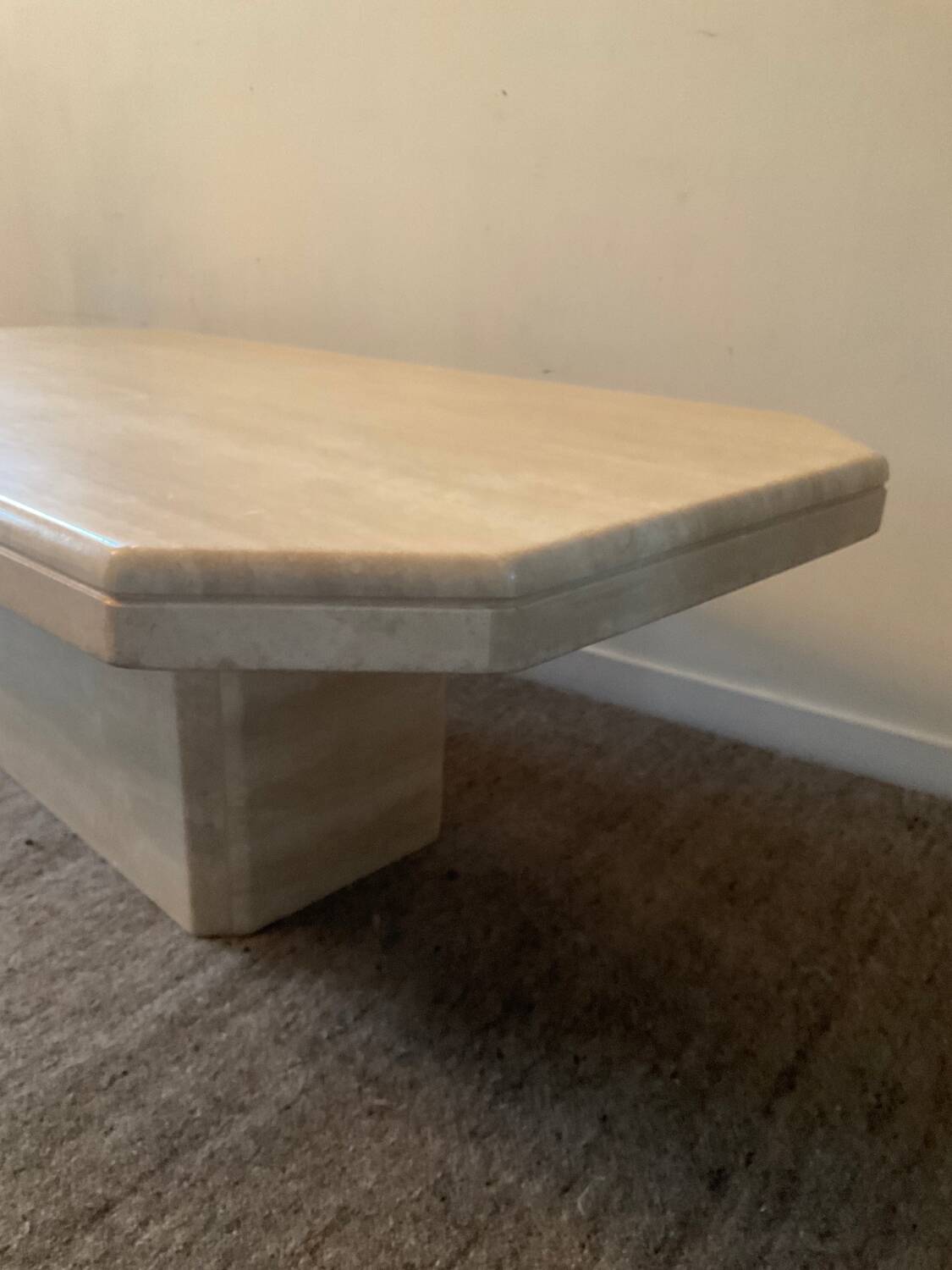 70s Travertine Coffee Table