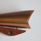 Copper and teak vase by Dahlmann, Germany 1950s