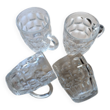 4 glass beer mugs 500ml