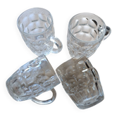 4 glass beer mugs 500ml