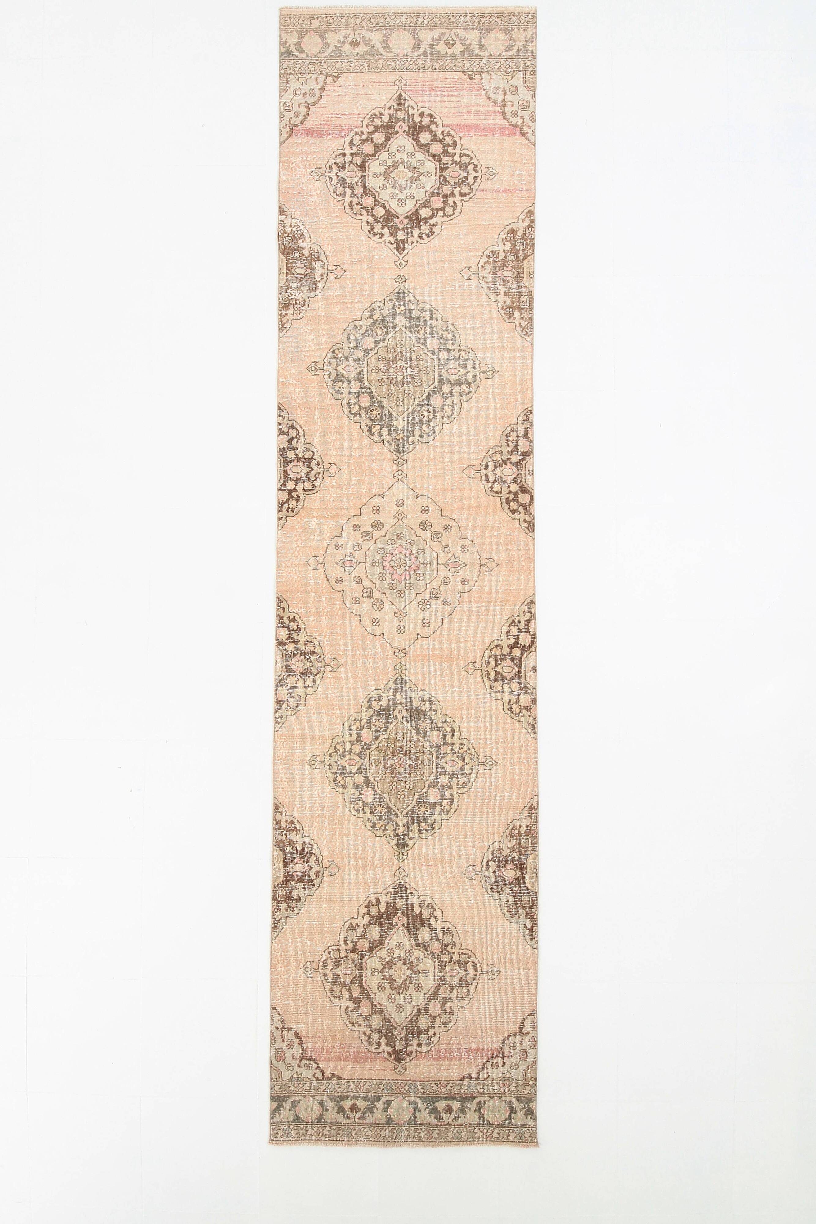 3x13 Classic & Oriental Wool Persian Runner Rug, 90x395Cm