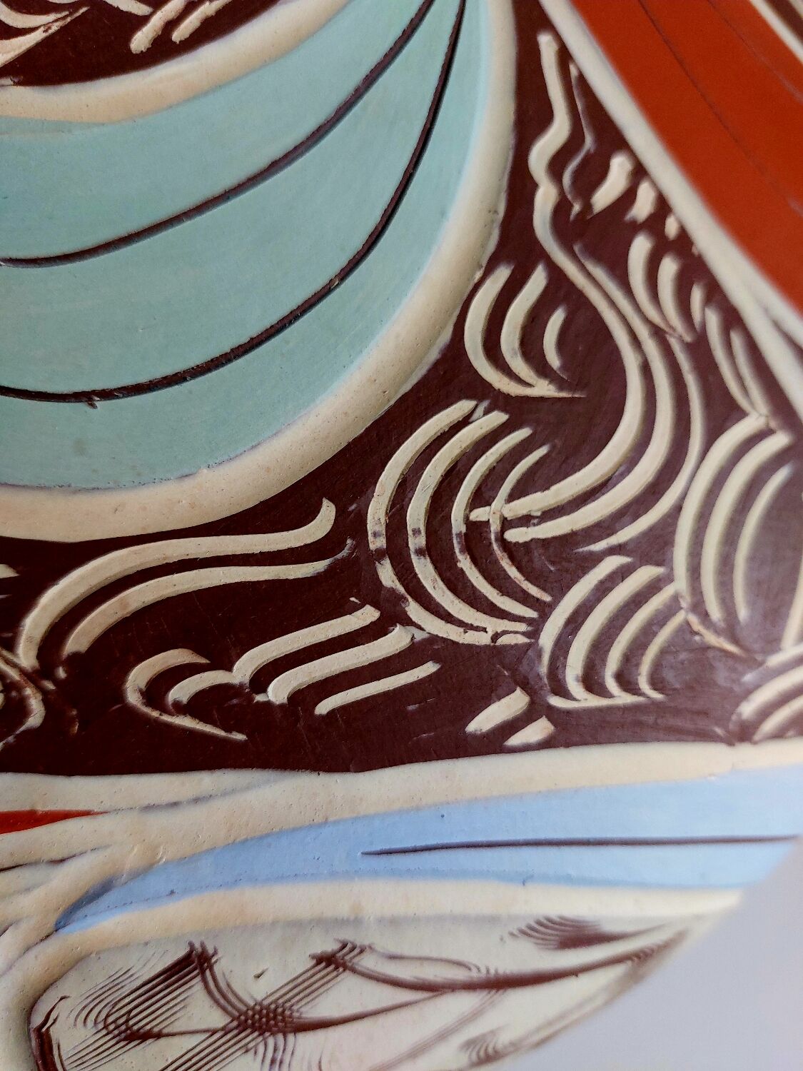 50s pottery vase numbered