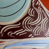 50s pottery vase numbered