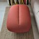 Pouf Ligne Roset, red tweed fabric, excellent condition.