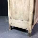 Old patinated painted wooden sideboard