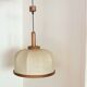 Vintage leather and rattan pendant light