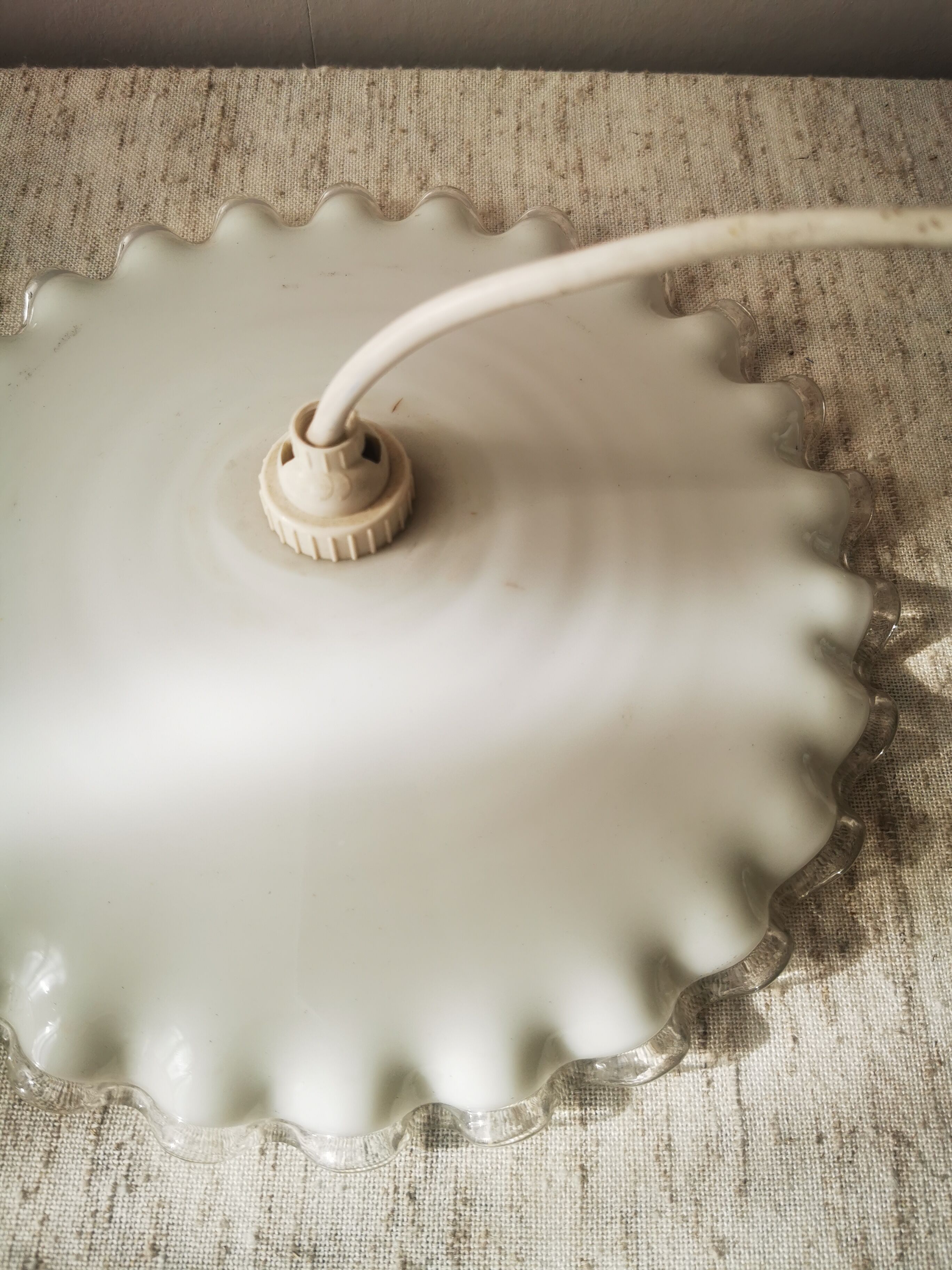 Opaline lace pendant lampshade