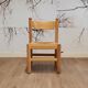 Set of 4 wood and rush chairs, 1970s