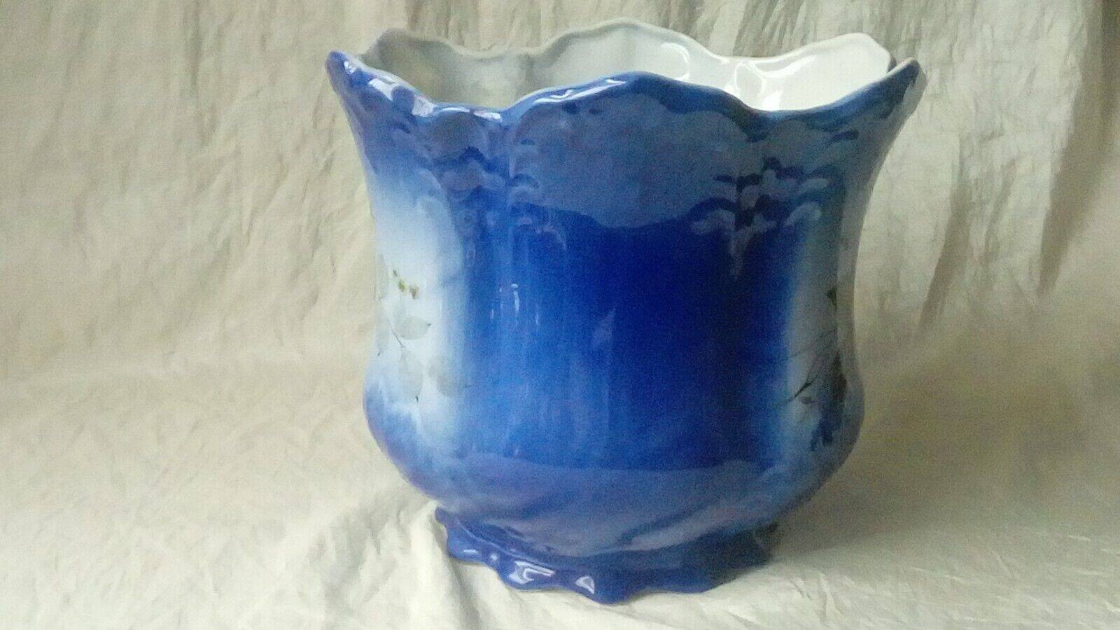 English earthenware planter stafforshire england floral decor