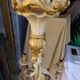 Lustre baroque Italien en bois et stuc doré 109 cm