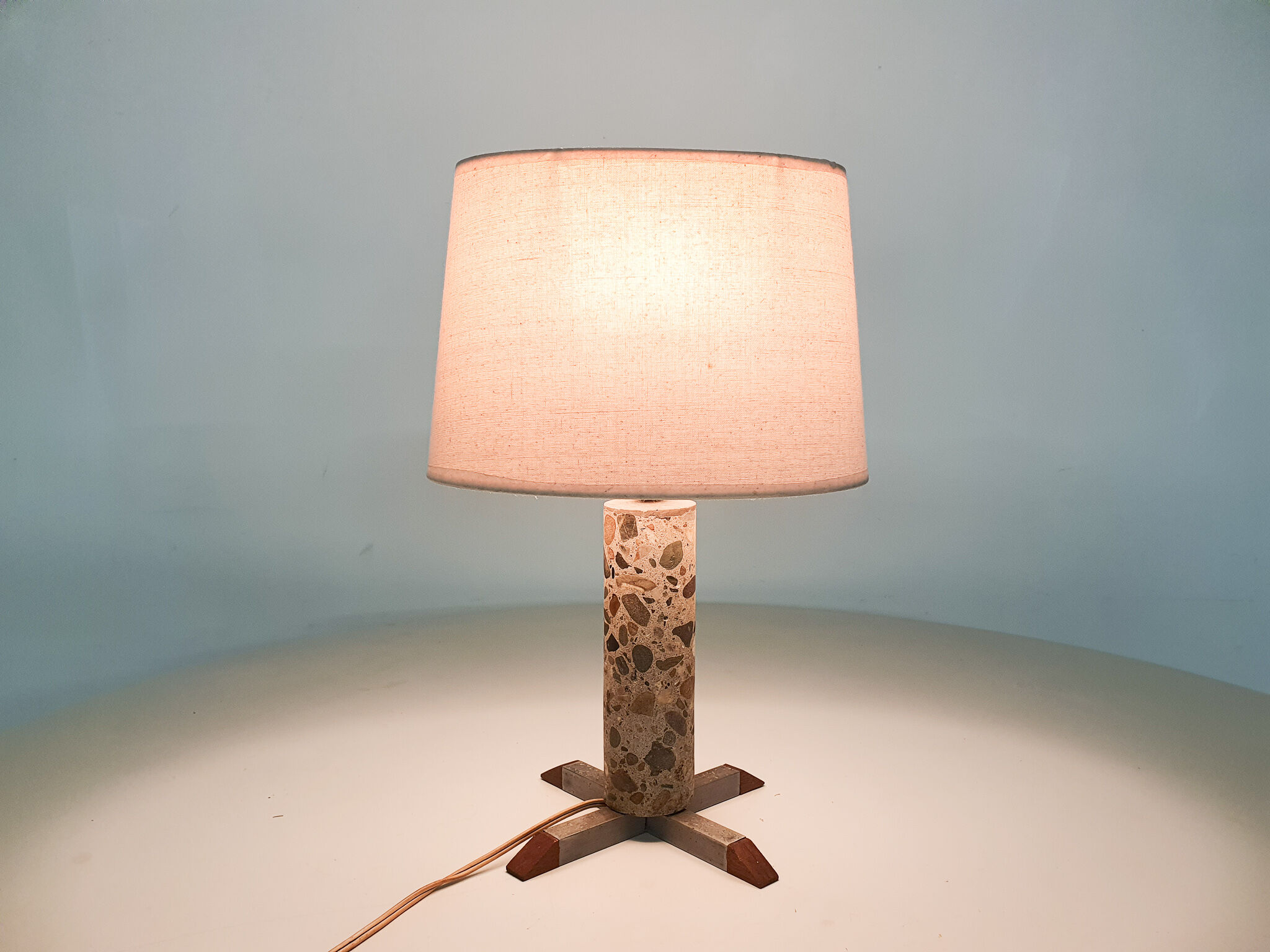 Stone table light, France, 1960's