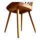 Baumann bistro chair in light wood and green skai, “Menuet” model