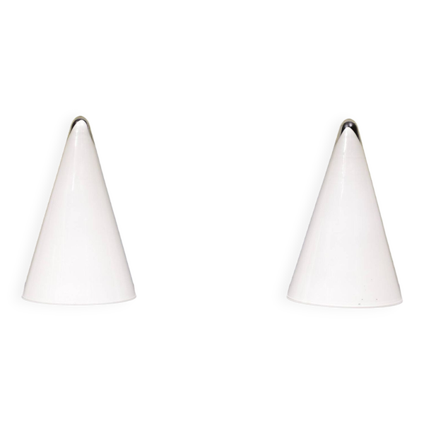 paire de lampes de table en verre tipi années 1970 France