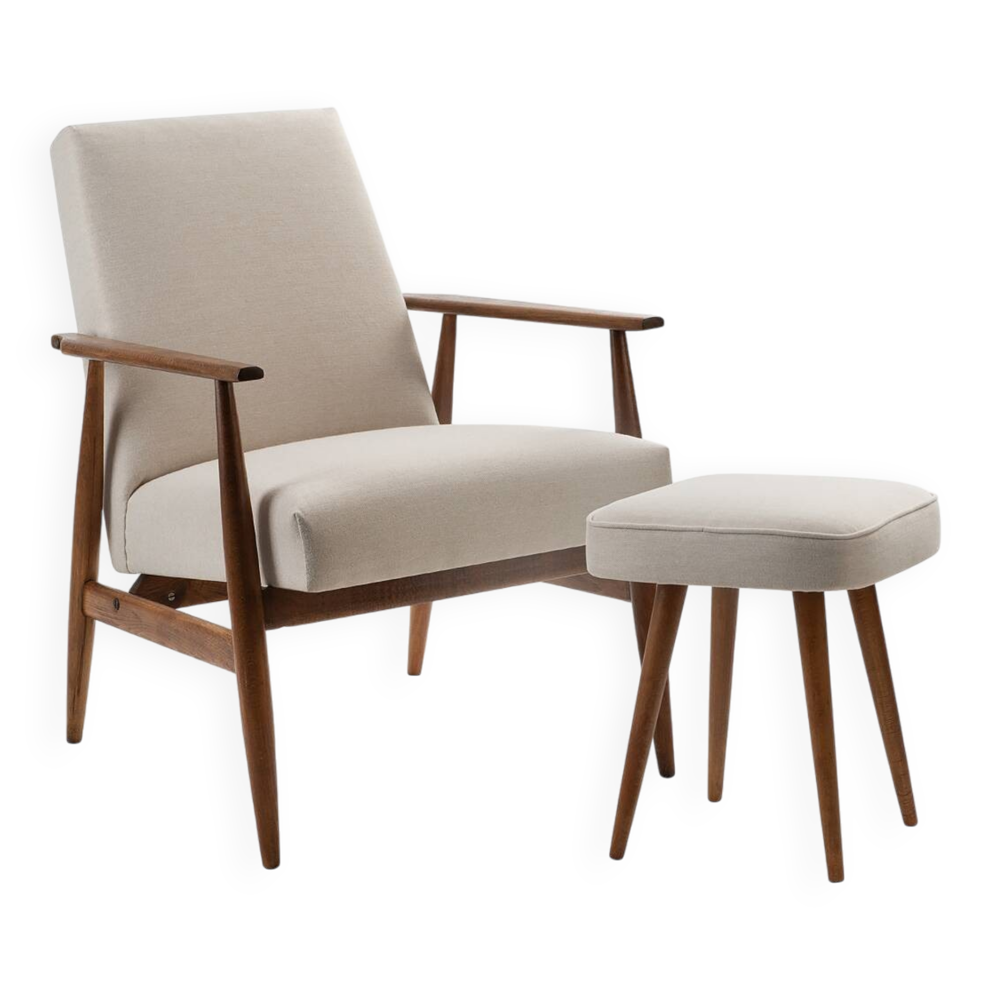 Fox armchair with footrest