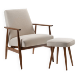 Fox armchair with footrest