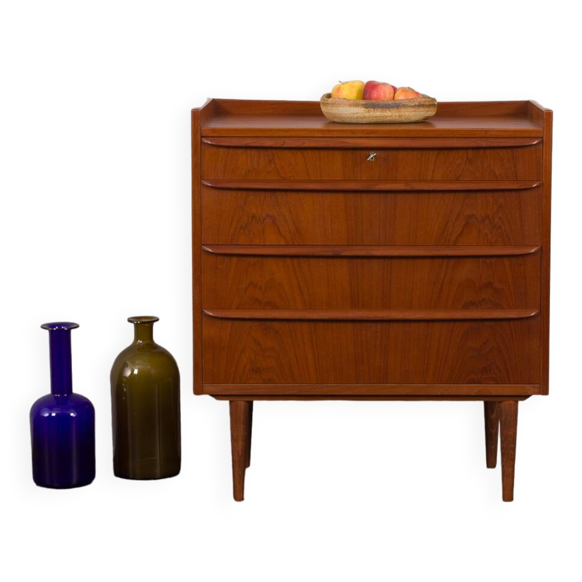 Danish mid-century teak dresser with four drawers, 1960s