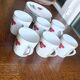6 espresso cups in Bavarian porcelain Winterling Marktleuthen