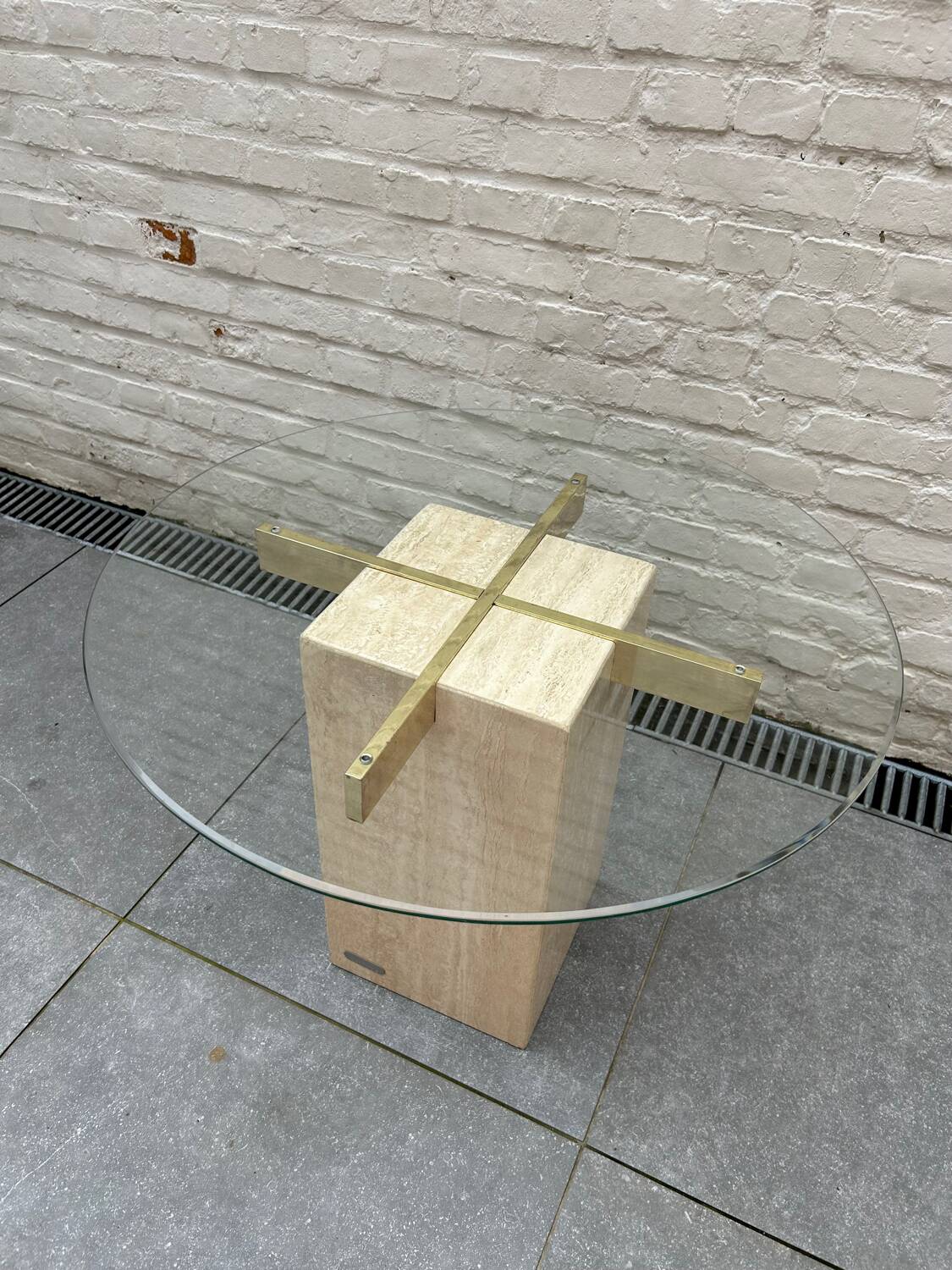 Artedi travertine coffee table 1970