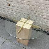 Table basse travertin Artedi 1970