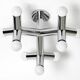 Very rare 1960s Space Age Chrome ceiling lamp by J.T. Kalmar Austria