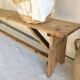 Solid wood farmhouse benches