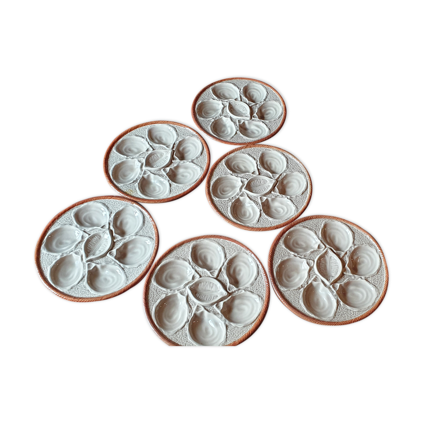 Lot 6 St Clement oyster plates