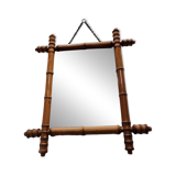 Vintage Faux Bamboo Mirror, 1950s