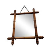 Vintage Faux Bamboo Mirror, 1950s