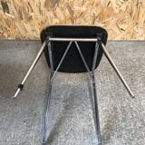 Chair feet compass metal chrome in formica brown 70