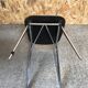 Chair feet compass metal chrome in formica brown 70