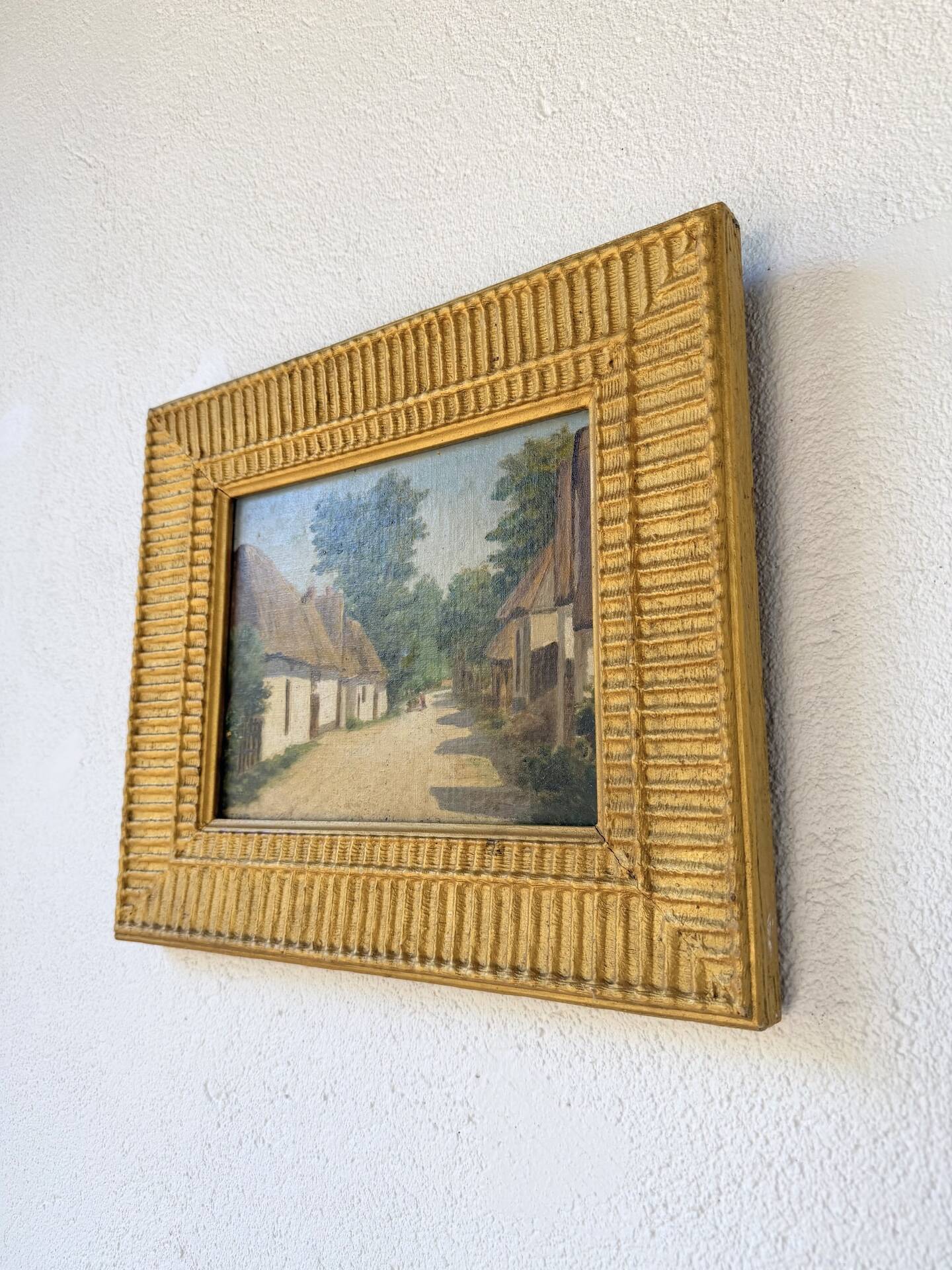 Small oil painting J.Poy 1900