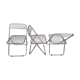 Serie de 3 chaises modèle"plia" de Giancarlo Piretti par Castelli