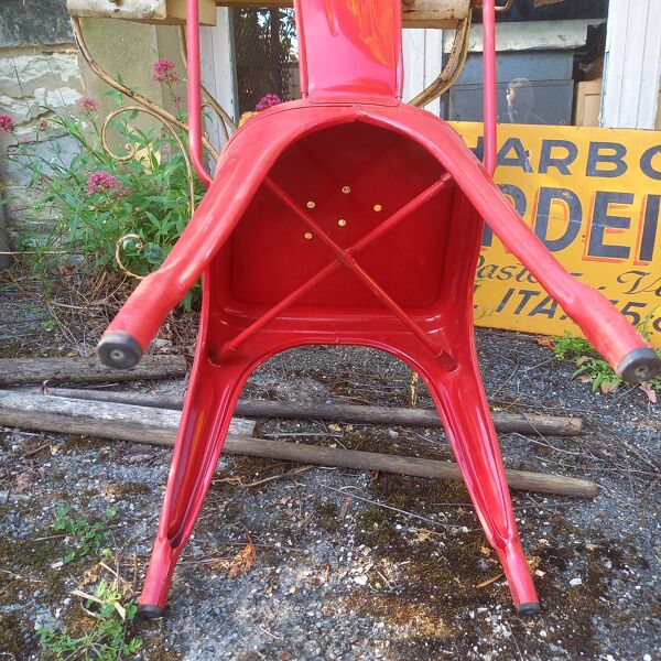 Ancienne chaise Tolix Xavier Pauchard Rouge