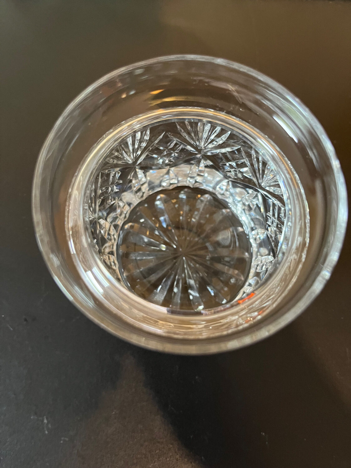 Jam jar in crystal or chiseled glass English model