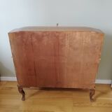 Commode scriban de style louis XVI en marqueterie incrustée