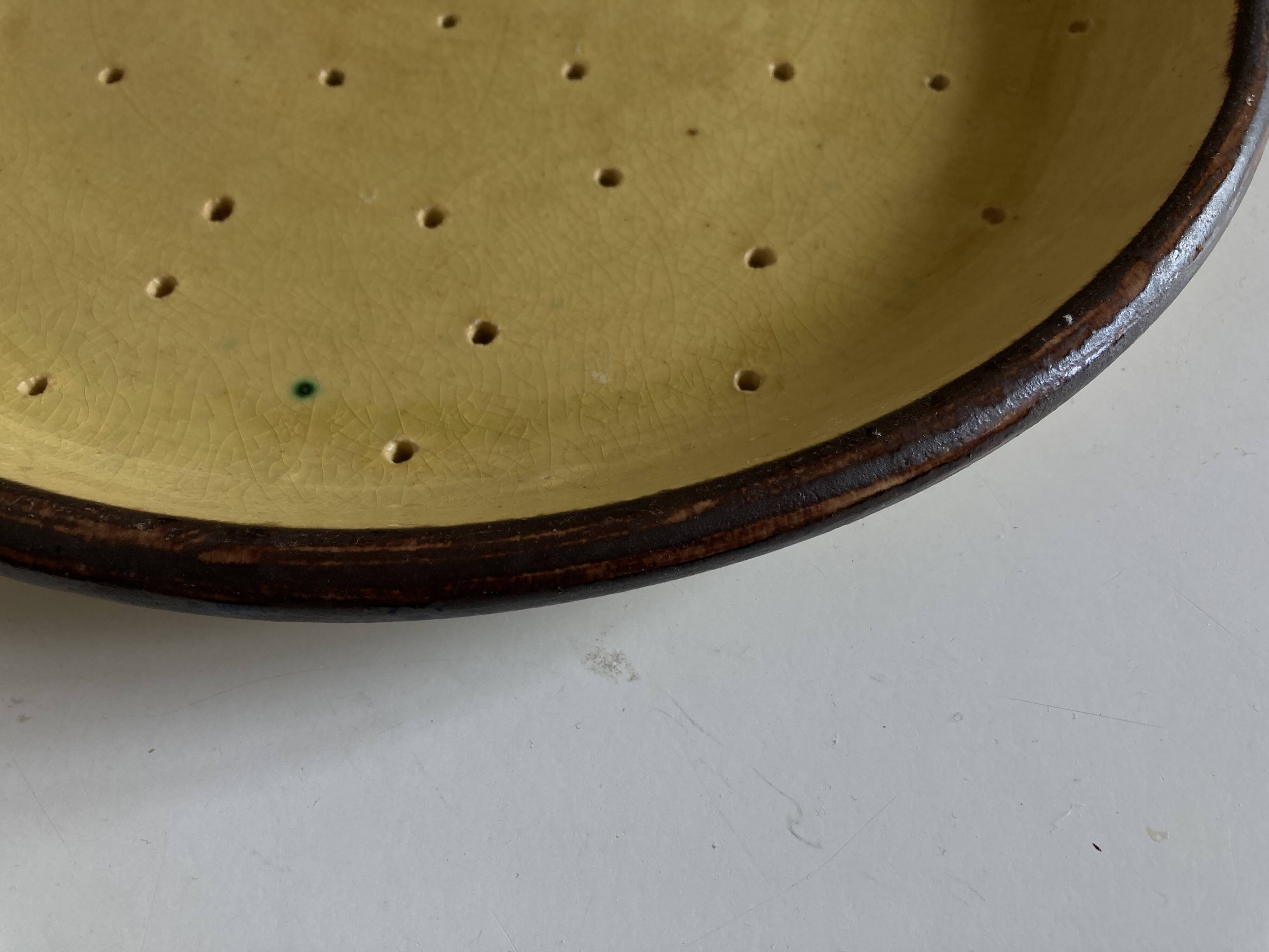 XXL Etienne Noel centerpiece in glazed earthenware from Dieulefit 1950