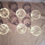 Old vintage glasses with ciselé 6