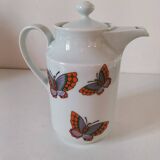 Vintage Wunsiedel Bavaria Porcelain coffee pot – butterfly motifs