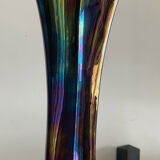 Vintage vase in iridescent ceramic 70s
