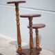 vintage plant holder, plant support 3 trays, wood, harness wood, plant stand, display